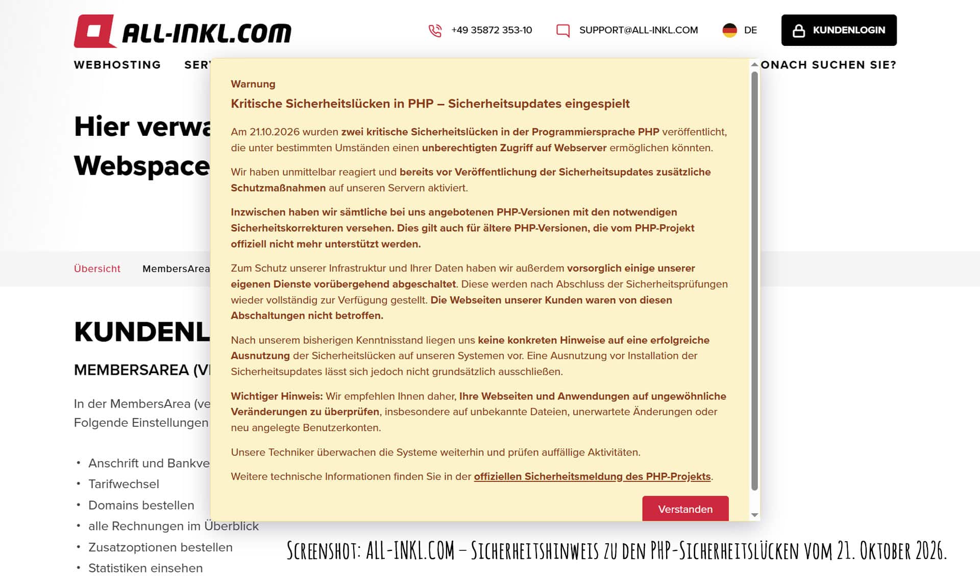 PHP-Sicherheitslücken 2026 - ALL-INKL warnt vor Angriffen